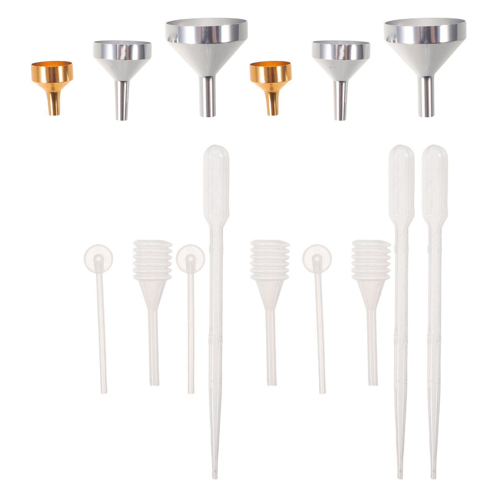Perfume Refill Bottle - 1Set Metal Funnel Kit Mini Aluminum