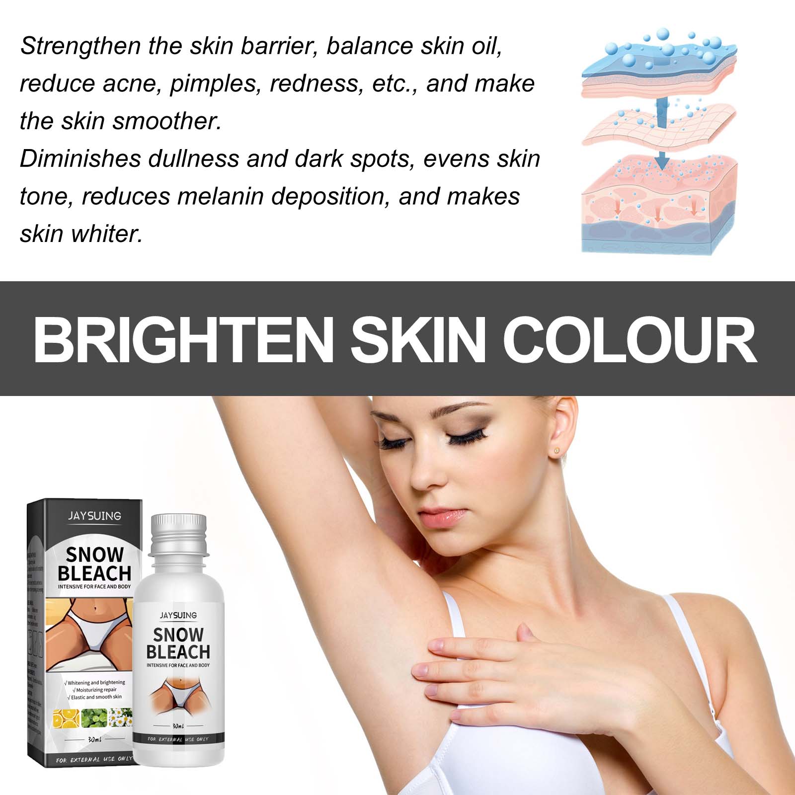 Body Snow Bleach Cream Nicotin - Perfume Zara recension och pris