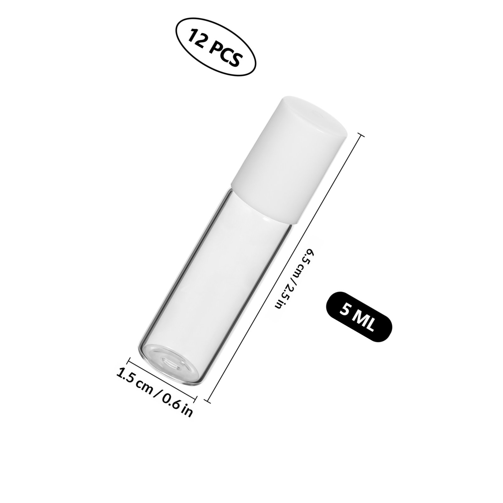 12Pcs 5Ml Glass Essential Oil  - Perfume Refill Bottle recension och pris